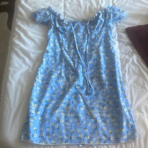 Blue floral dress